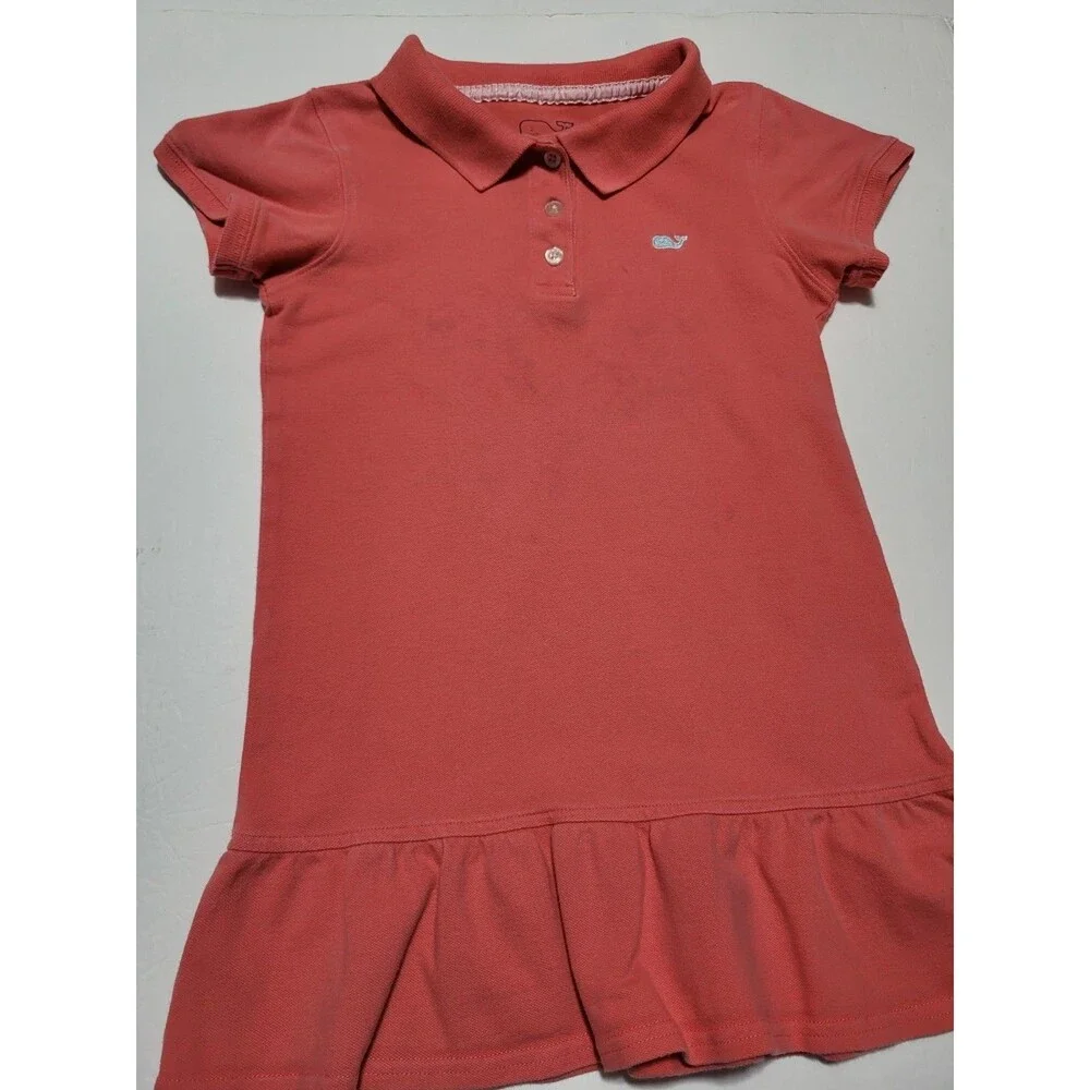 (#L7) Vineyard Vines Kids Pink Cotton Blend Short Sleeve Size 5